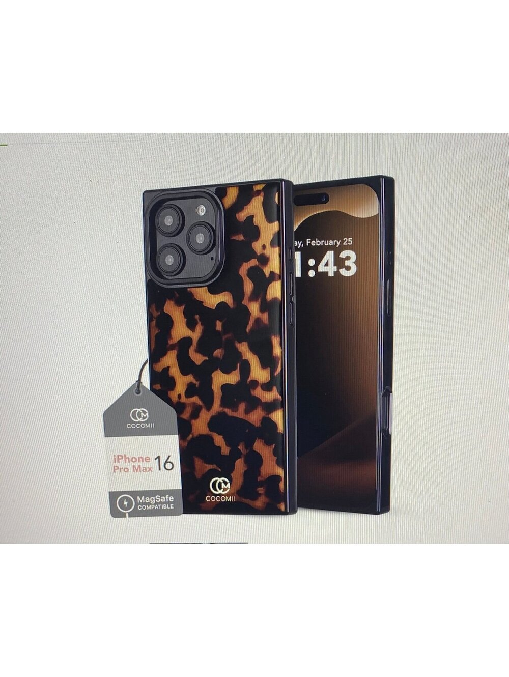 Cocomii Case for iPhone 16 Pro Max Black/Brown